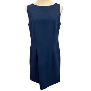 Size 10 Karen Scott Womens Sheath Dress 1990s New Navy Blue